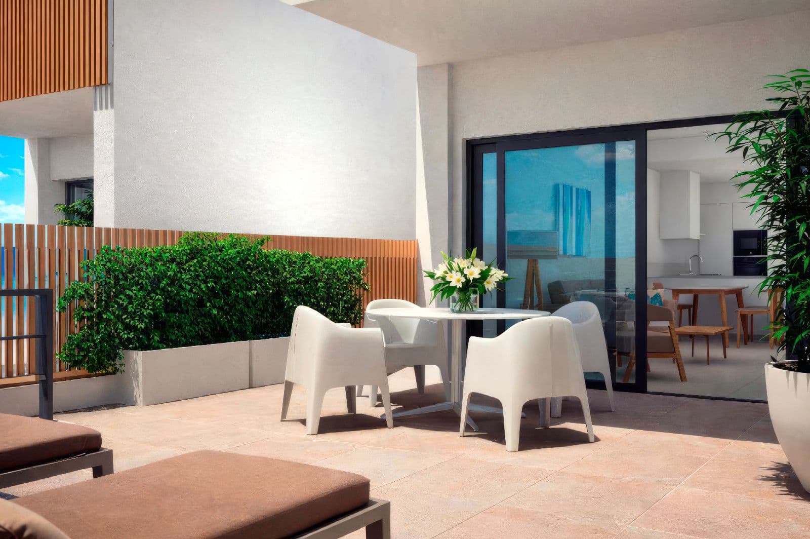 Adosados de obra nueva en Moncófar cerca del mar con piscina y garaje - 4